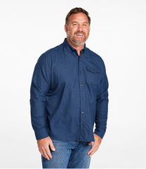 L.L.BeanMen's Brushed Jaspé Twill Shirt, Traditional Untucked Fit
