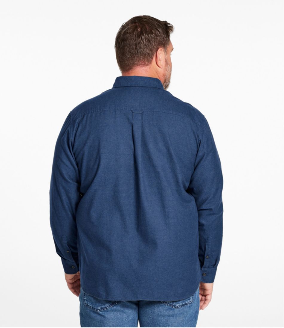L.L.BeanMen's Brushed Jaspé Twill Shirt, Traditional Untucked Fit