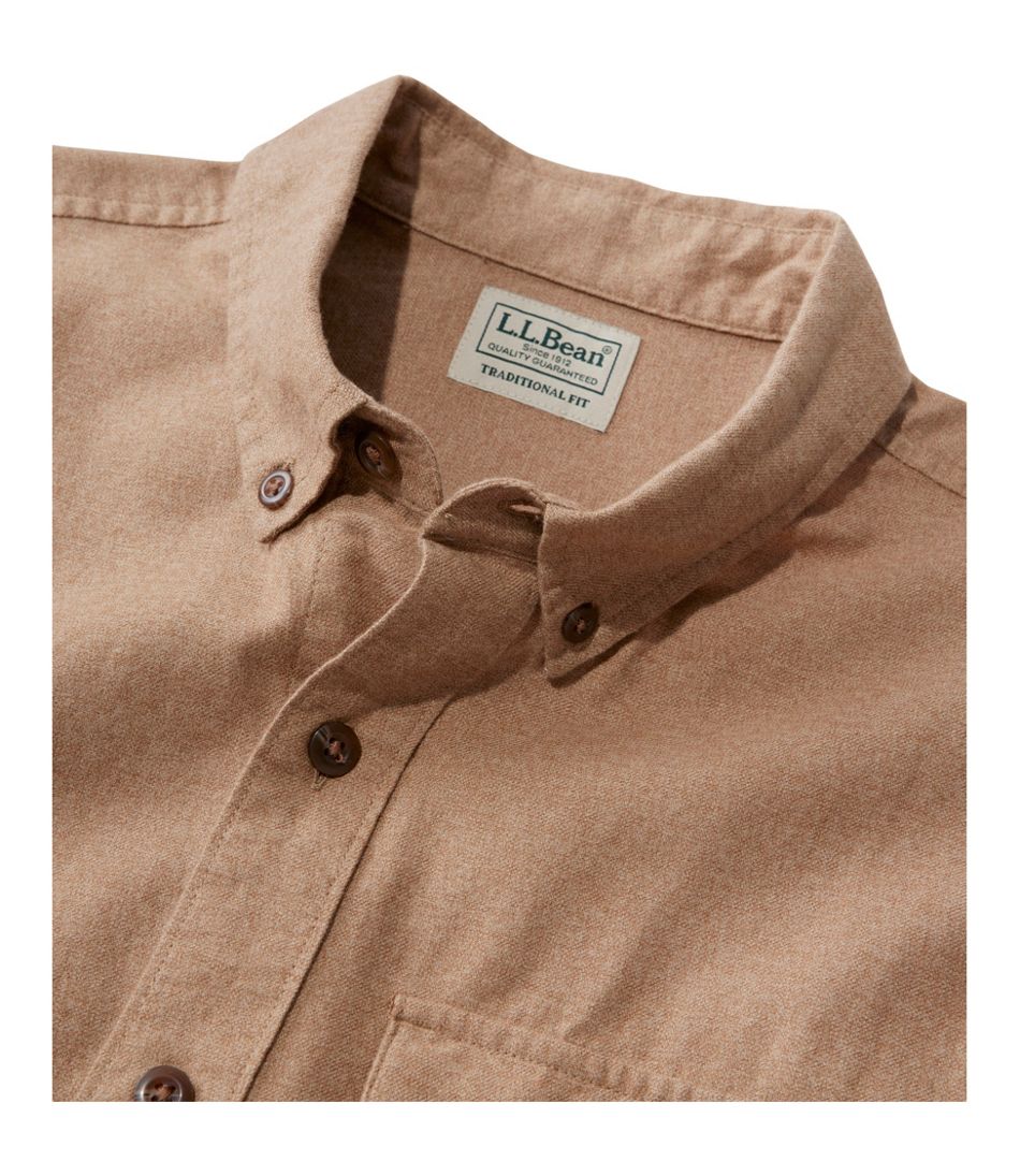 L.L.BeanMen's Brushed Jaspé Twill Shirt, Traditional Untucked Fit