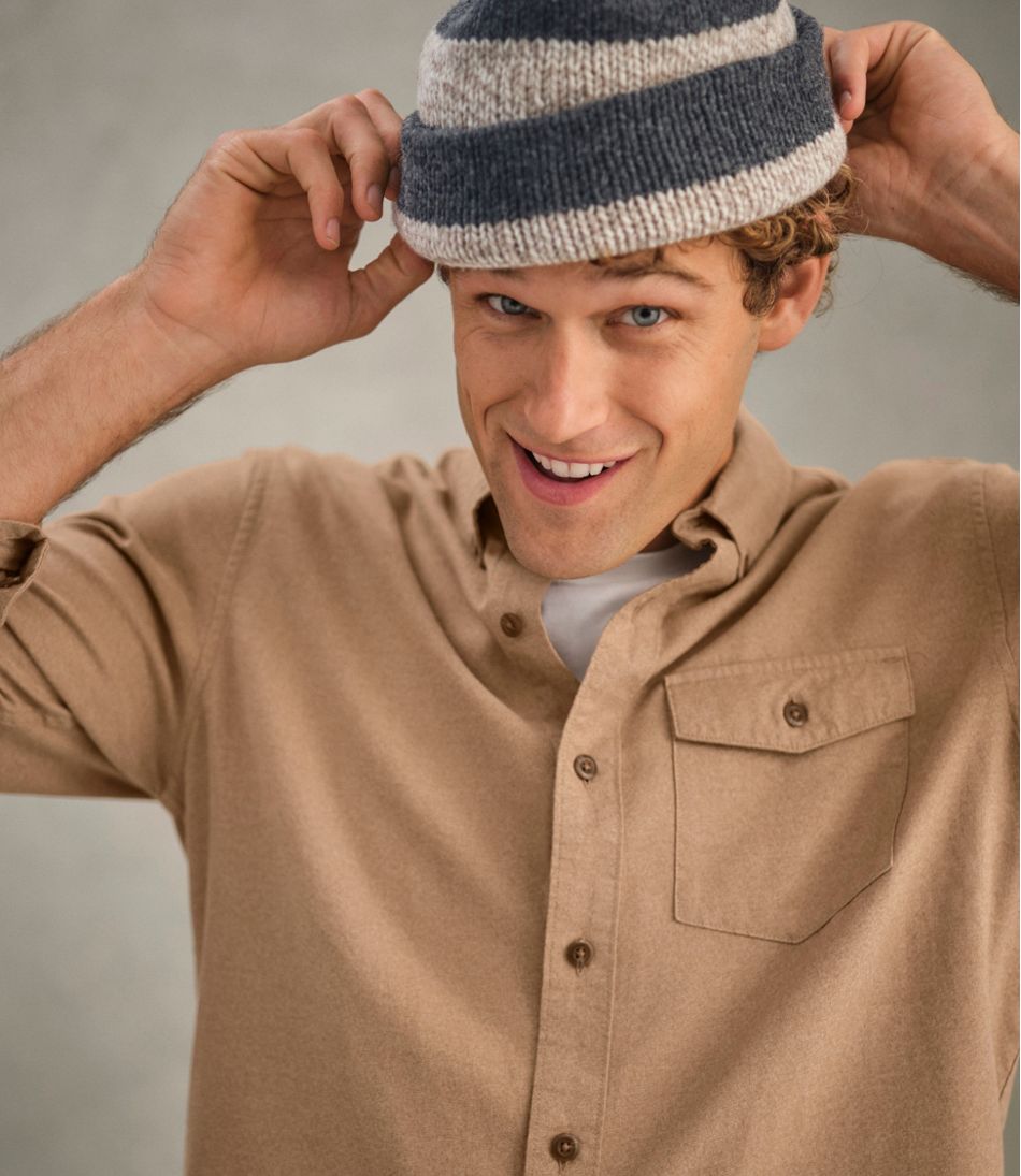 L.L.BeanMen's Brushed Jaspé Twill Shirt, Traditional Untucked Fit