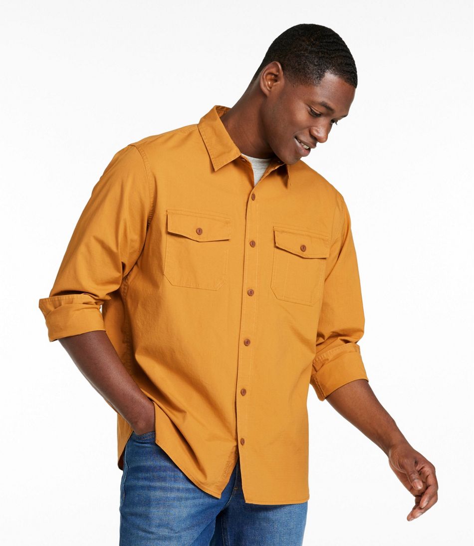 L.L.BeanMen's Riverton Ripstop Shirt, Long-Sleeve, Traditional Untucked Fit