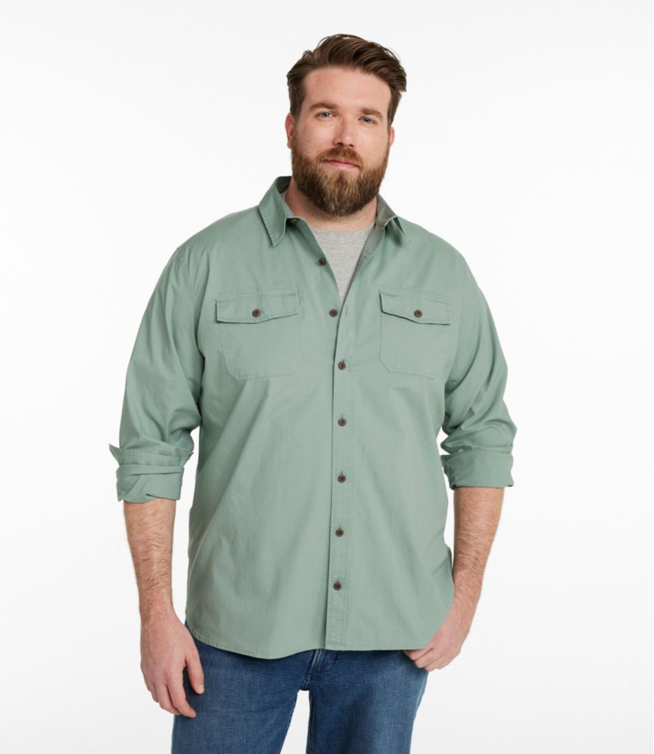 L.L.BeanMen's Riverton Ripstop Shirt, Long-Sleeve, Traditional Untucked Fit