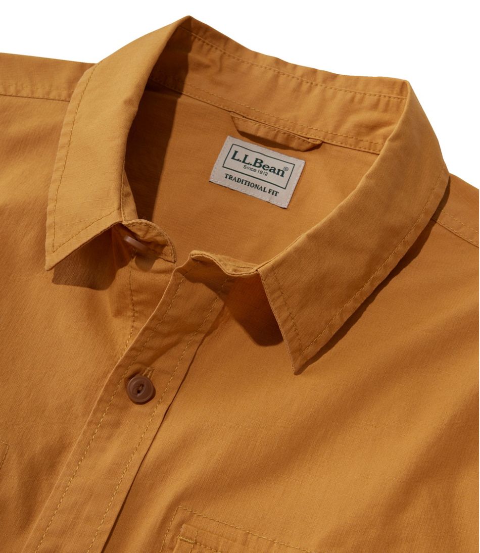 L.L.BeanMen's Riverton Ripstop Shirt, Long-Sleeve, Traditional Untucked Fit