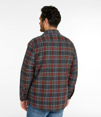 L.L.BeanMen's Sherpa-Lined Scotch Plaid Shirt, Slightly Fitted