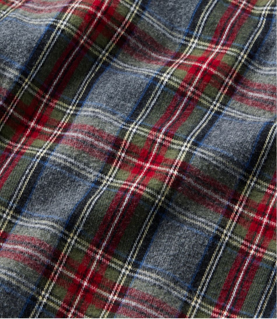 L.L.BeanMen's Sherpa-Lined Scotch Plaid Shirt, Slightly Fitted