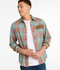 L.L.BeanMen's Scotch Plaid Flannel Shirt, Snap-Front, Slightly Fitted Untucked Fit