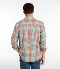 L.L.BeanMen's Scotch Plaid Flannel Shirt, Snap-Front, Slightly Fitted Untucked Fit