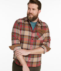 L.L.BeanMen's Scotch Plaid Flannel Shirt, Snap-Front, Slightly Fitted Untucked Fit
