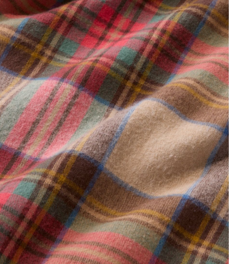 L.L.BeanMen's Scotch Plaid Flannel Shirt, Snap-Front, Slightly Fitted Untucked Fit