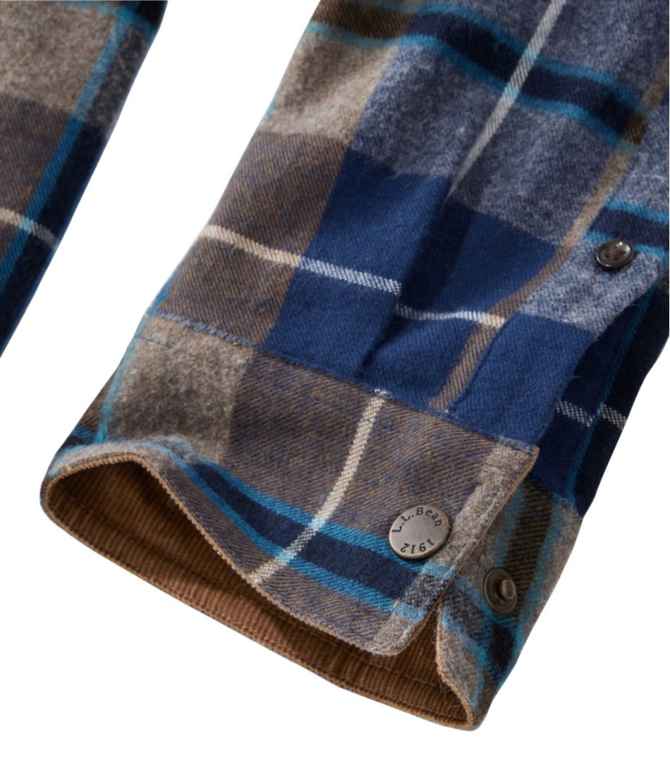 L.L.BeanMen's Scotch Plaid Flannel Shirt, Snap-Front, Slightly Fitted Untucked Fit