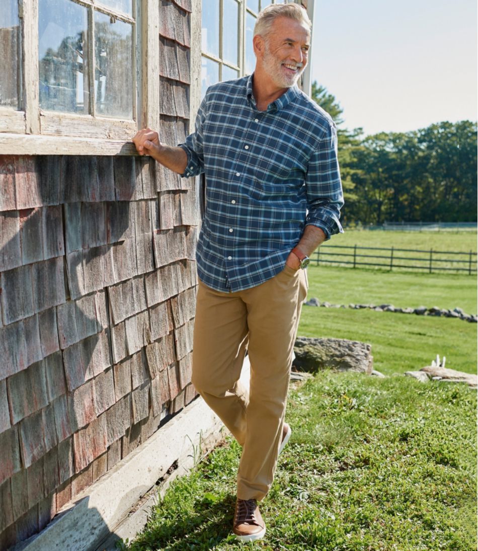 L.L.BeanMen's Comfort Stretch® Oxford Shirt, Traditional Untucked Fit, Plaid