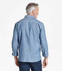 L.L.BeanMen's Comfort Stretch® Chambray Shirt, Traditional Untucked Fit, Long-Sleeve