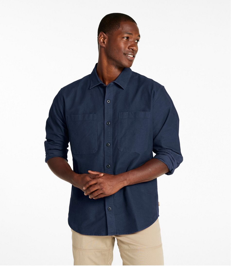 L.L.BeanMen's Bean's Moleskin Shirt, Slightly Fitted Untucked Fit