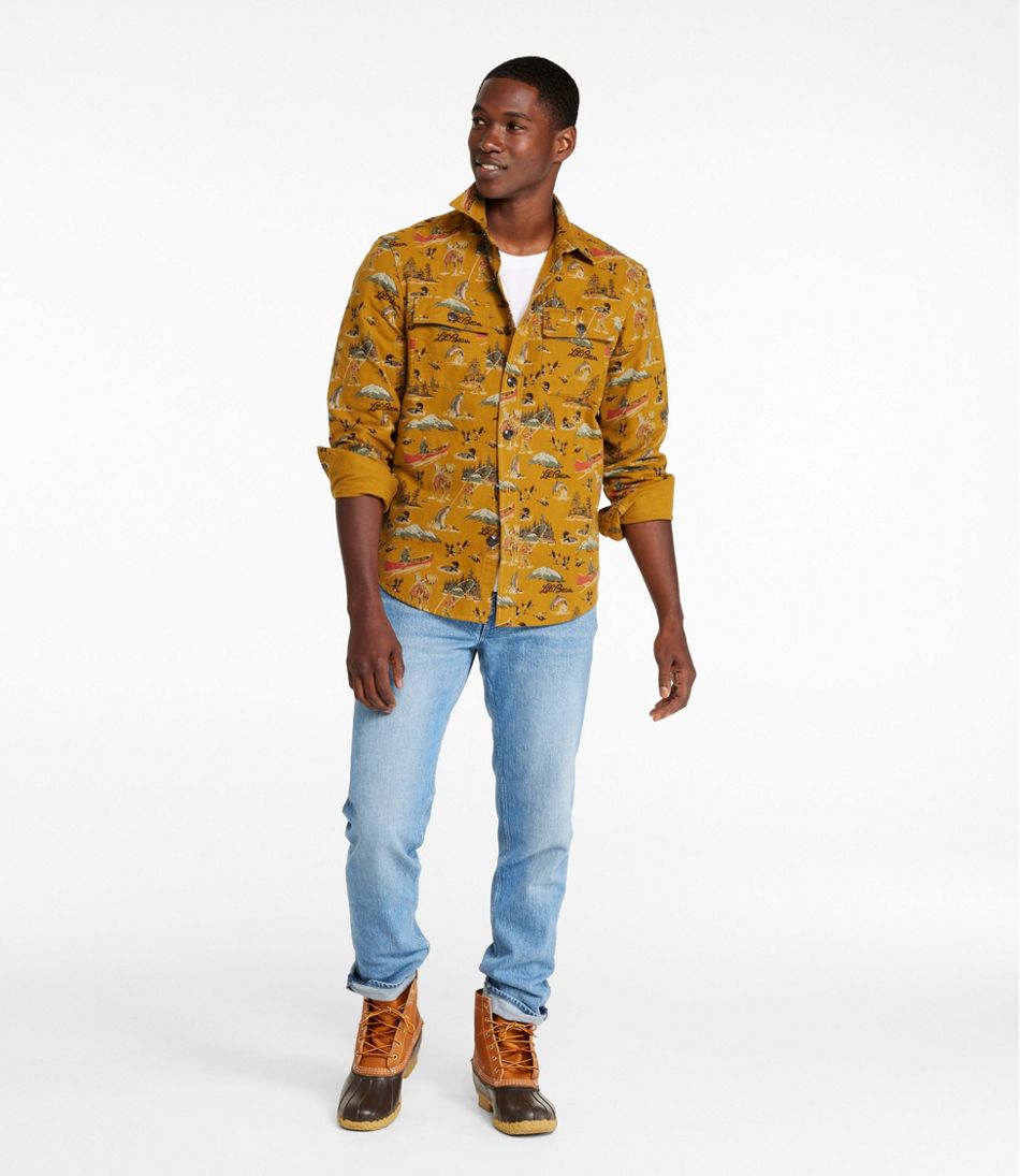 L.L.BeanMen's Signature 1933 Chamois Cloth Shirt, Slim Fit, Pattern