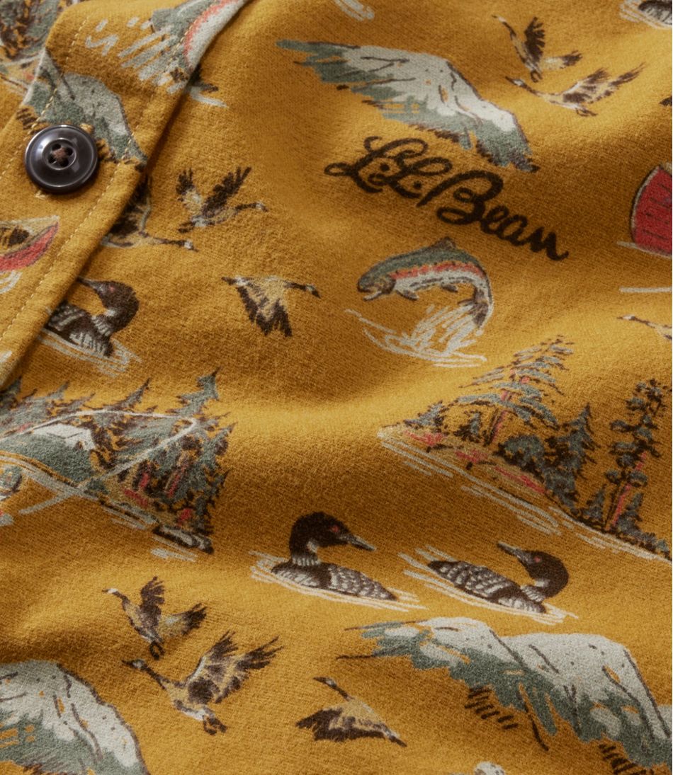 L.L.BeanMen's Signature 1933 Chamois Cloth Shirt, Slim Fit, Pattern