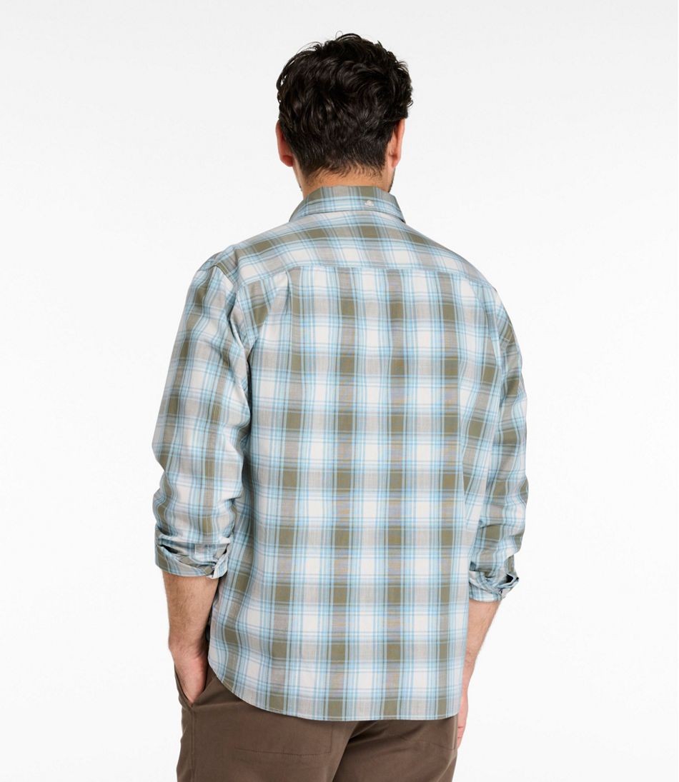 L.L.BeanMen's Comfort Stretch® Chambray Shirt, Traditional Untucked Fit, Long-Sleeve, Print