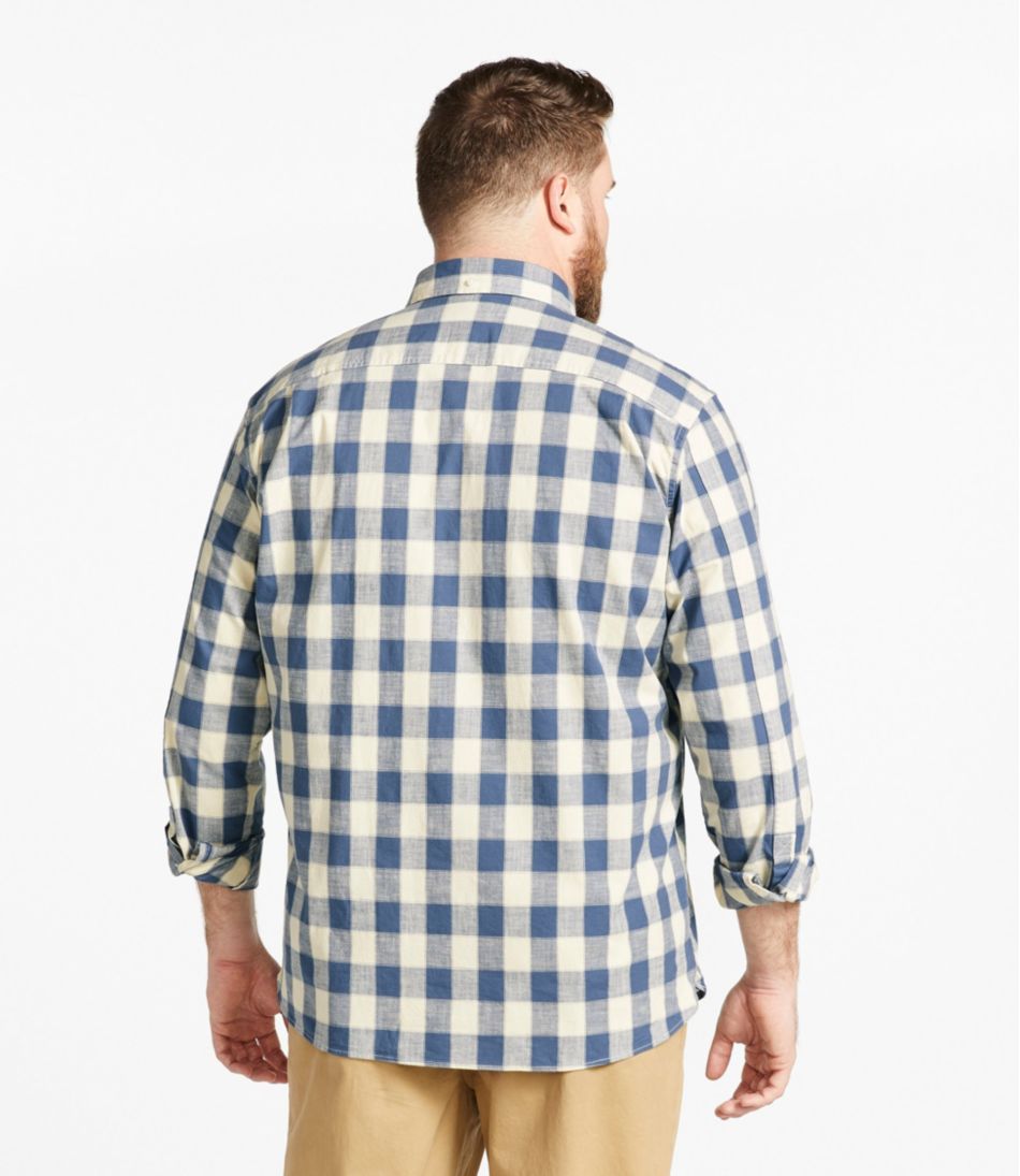 L.L.BeanMen's Comfort Stretch® Chambray Shirt, Traditional Untucked Fit, Long-Sleeve, Print