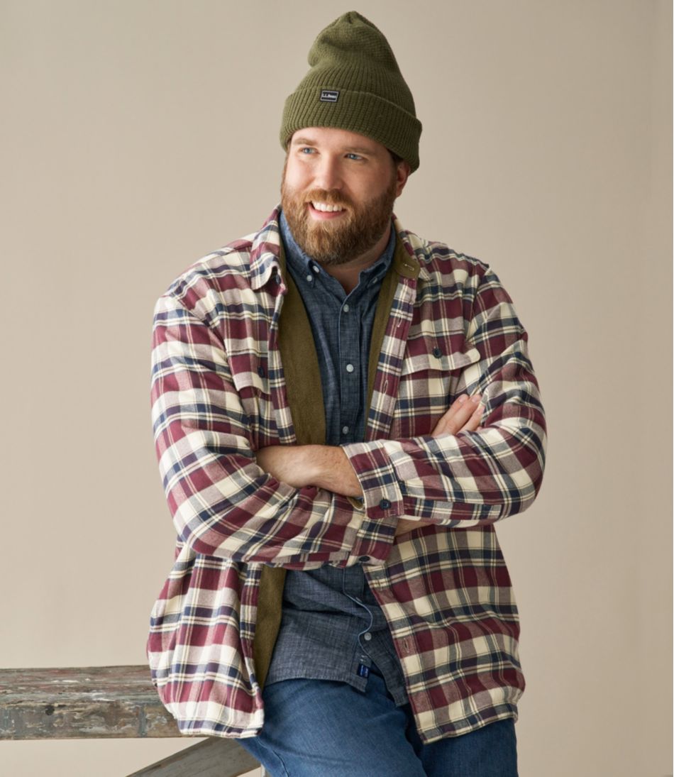 L.L.BeanMen's Fleece-Lined Flannel Shirt, Traditional Fit