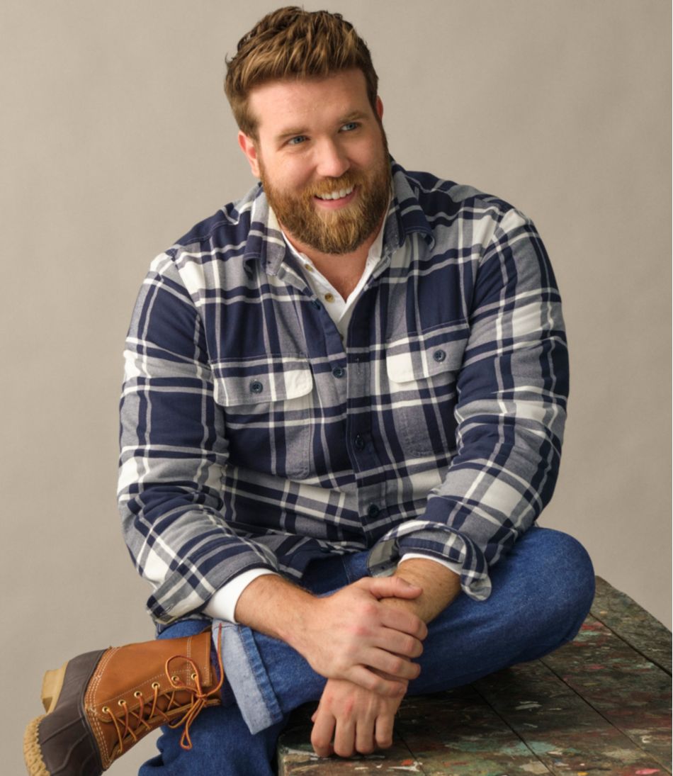 L.L.BeanMen's Fleece-Lined Flannel Shirt, Traditional Fit
