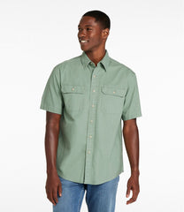 L.L.BeanMen's Sunwashed Canvas Shirt, Traditional Fit Short-Sleeve