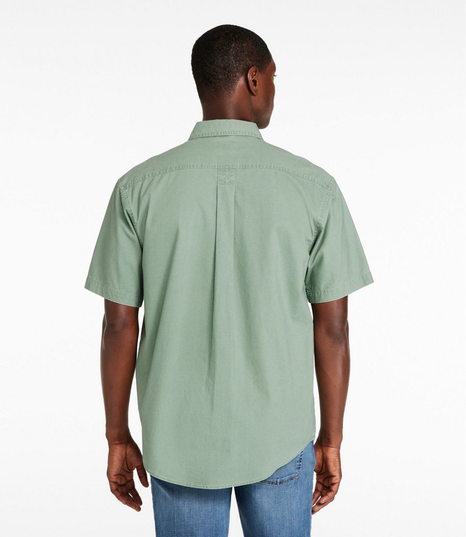 L.L.BeanMen's Sunwashed Canvas Shirt, Traditional Fit Short-Sleeve