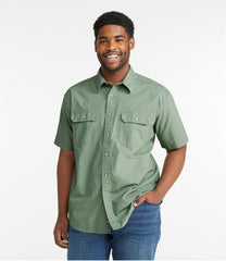 L.L.BeanMen's Sunwashed Canvas Shirt, Traditional Fit Short-Sleeve