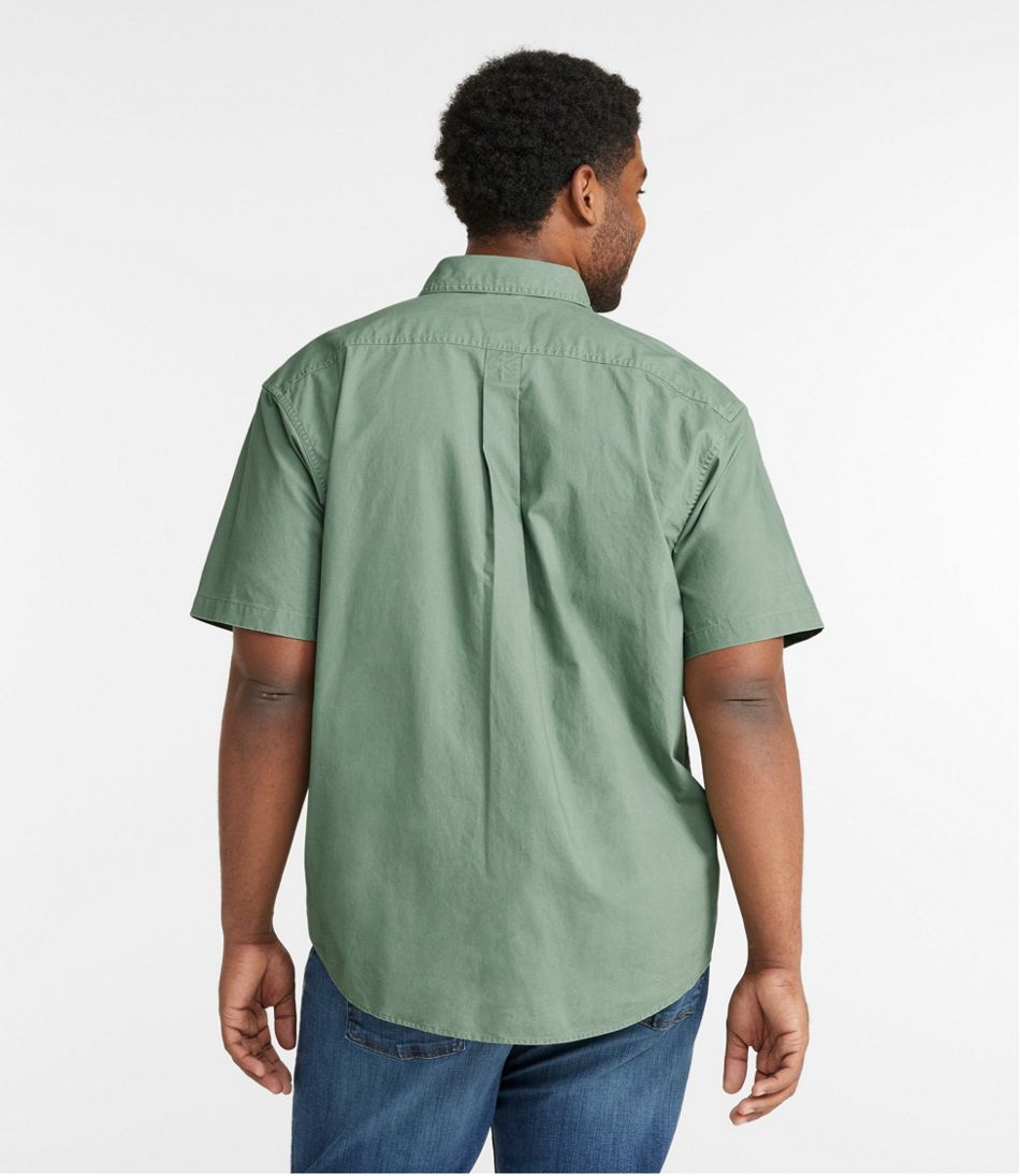 L.L.BeanMen's Sunwashed Canvas Shirt, Traditional Fit Short-Sleeve