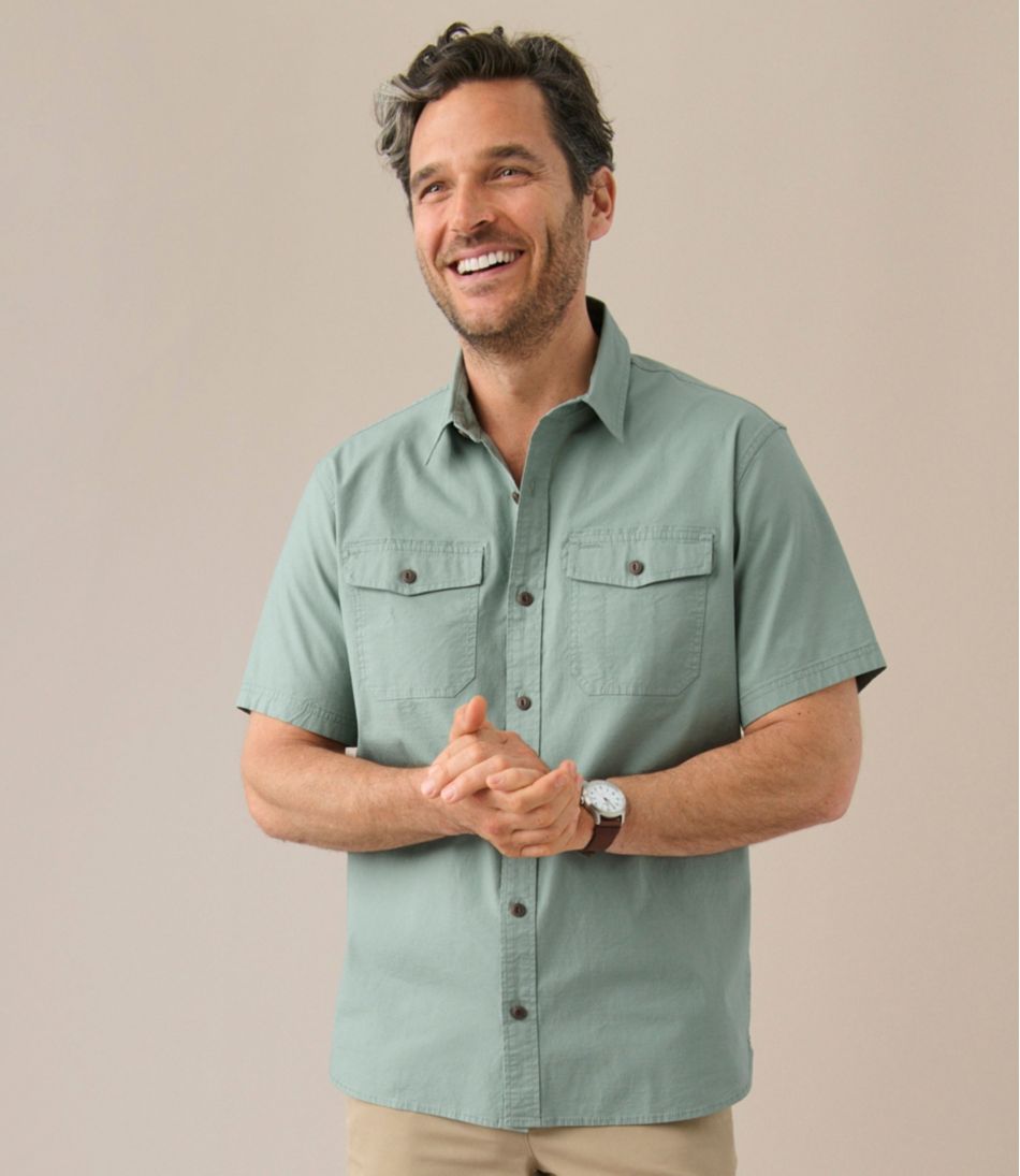 L.L.BeanMen's Riverton Ripstop Shirt, Short-Sleeve, Traditional Untucked Fit
