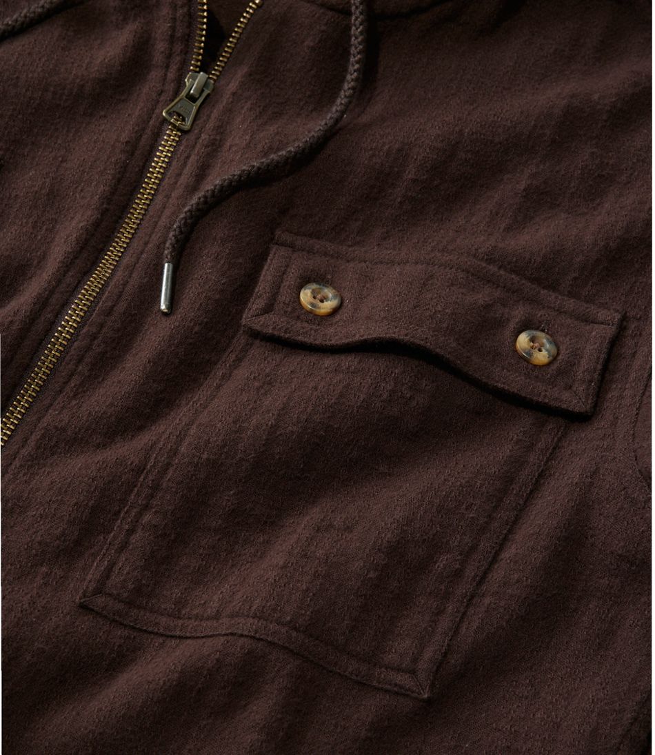 L.L.BeanMen's 1912 Field Flannel Shirt, Hooded, Slightly Fitted Untucked Fit