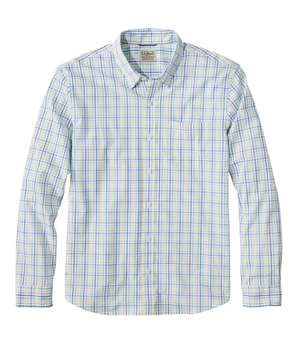L.L.BeanMen's Comfort Stretch Performance® Shirt, Long-Sleeve, Slightly Fitted Untucked Fit, Plaid