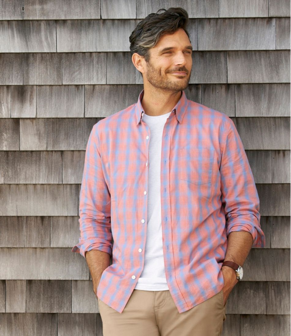 L.L.BeanMen's Comfort Stretch Performance® Shirt, Long-Sleeve, Slightly Fitted Untucked Fit, Plaid