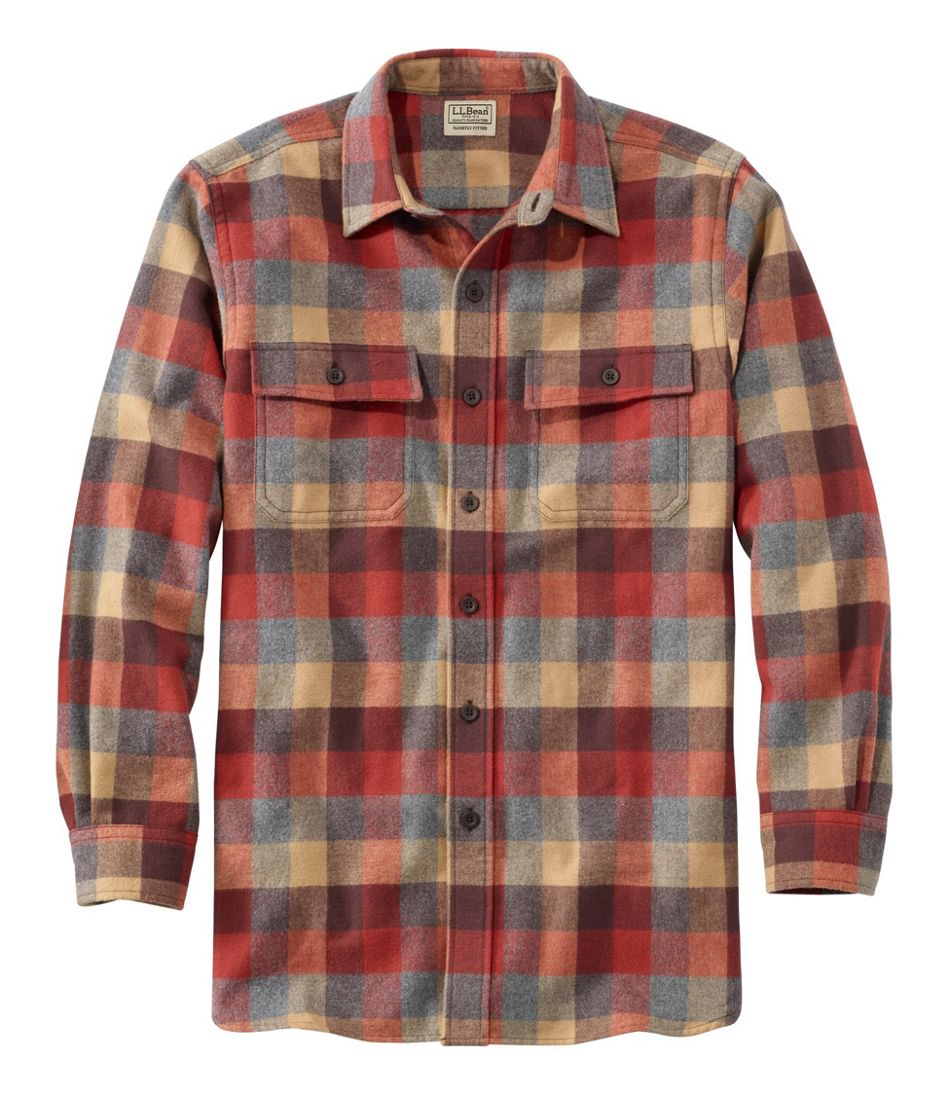 L.L.BeanMen's Chamois Shirt, Slightly Fitted, Plaid