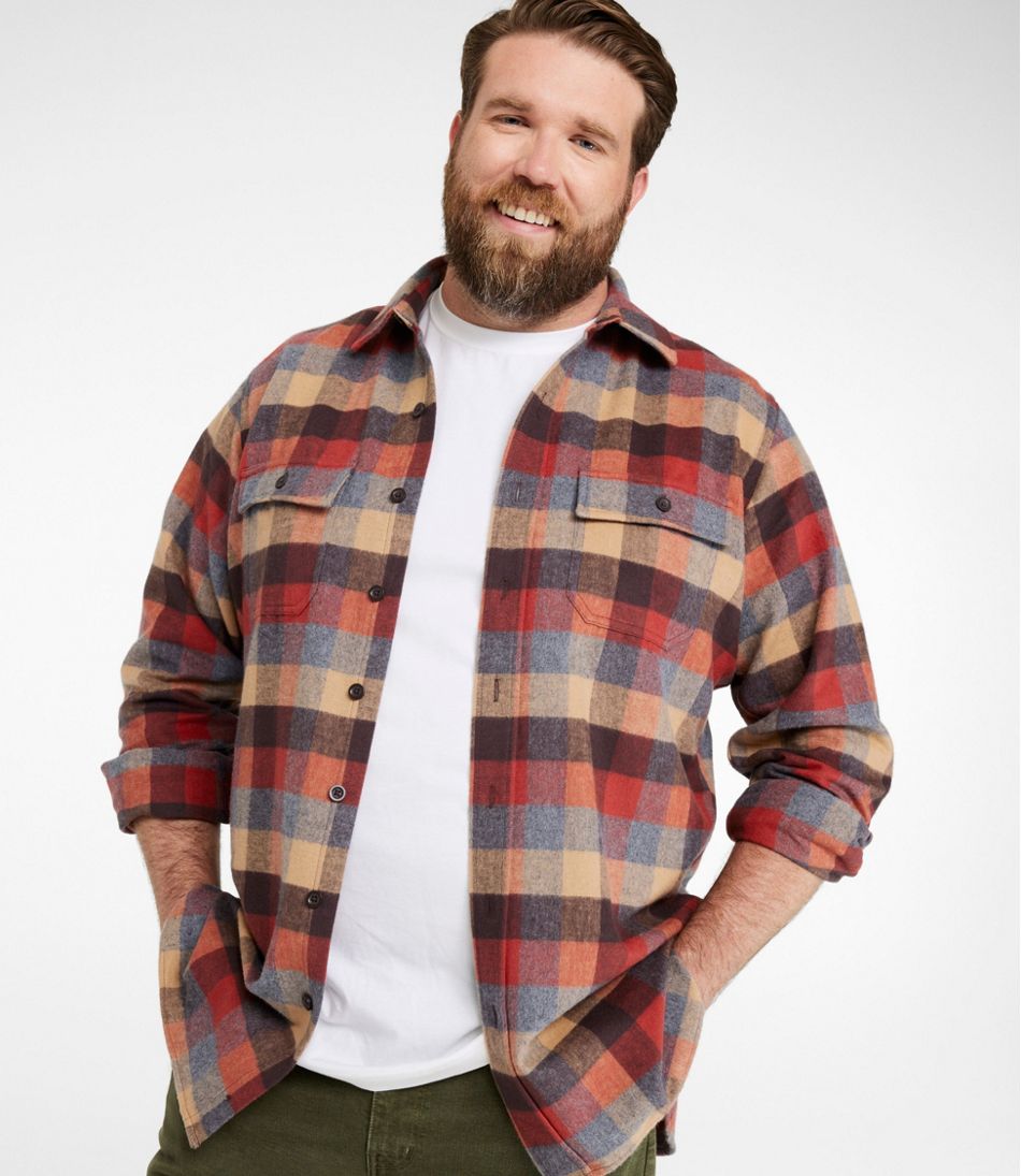L.L.BeanMen's Chamois Shirt, Slightly Fitted, Plaid