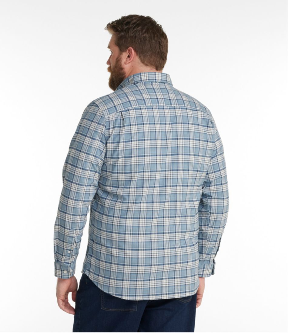 L.L.BeanMen's Comfort Stretch® Oxford Shirt, Slightly Fitted Untucked Fit, Plaid