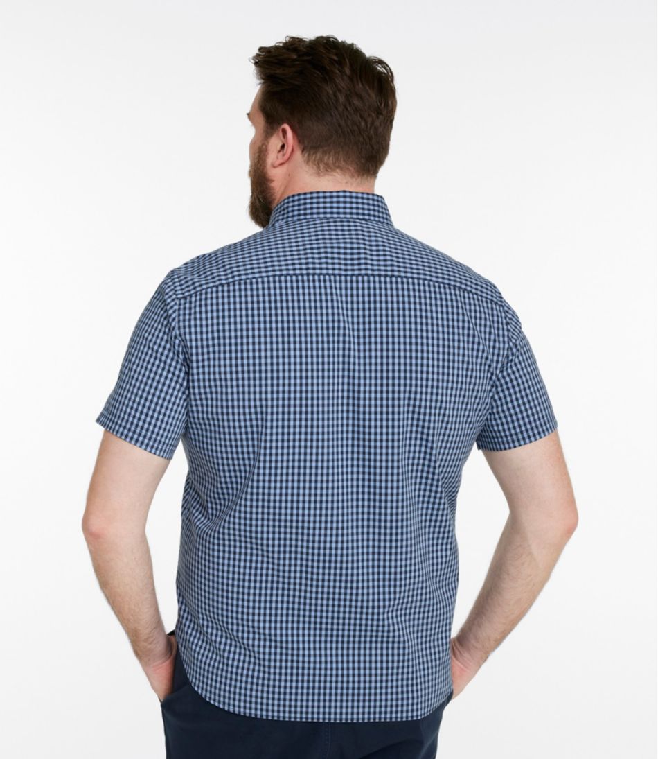 L.L.BeanMen's Comfort Stretch Performance® Shirt, Short-Sleeve, Slightly Fitted Untucked Fit, Plaid