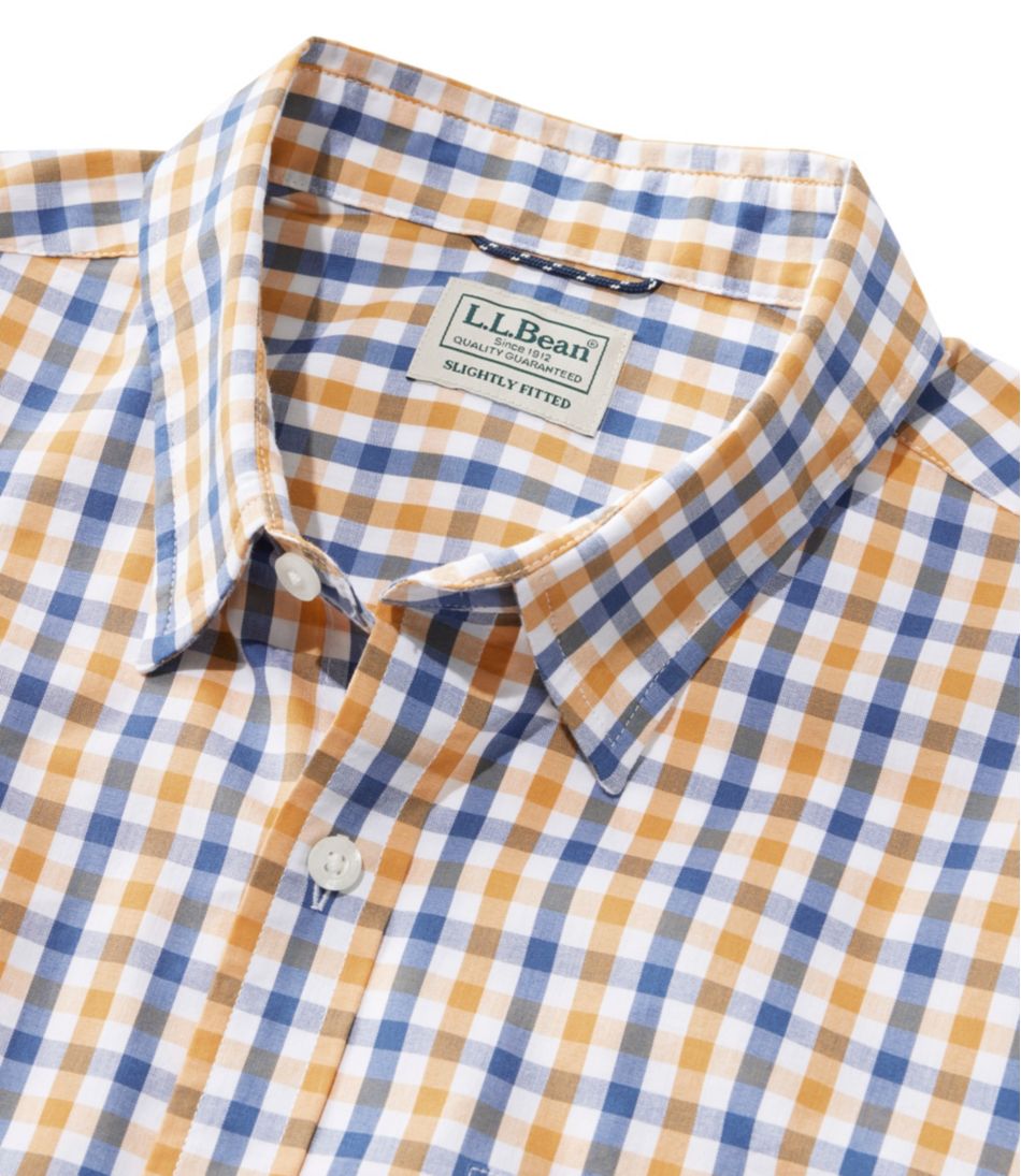 L.L.BeanMen's Comfort Stretch Performance® Shirt, Short-Sleeve, Slightly Fitted Untucked Fit, Plaid