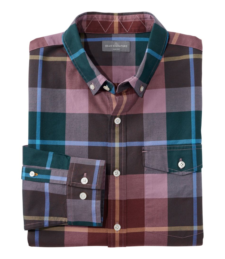 L.L.BeanMen's Signature Premium Pima Cotton Oxford Shirt, Long-Sleeve