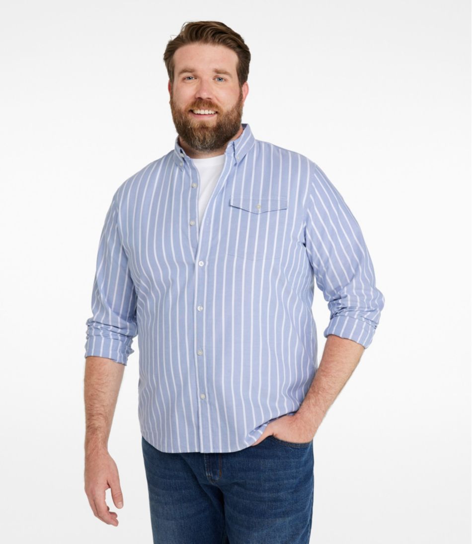 L.L.BeanMen's Signature Premium Pima Cotton Oxford Shirt, Long-Sleeve