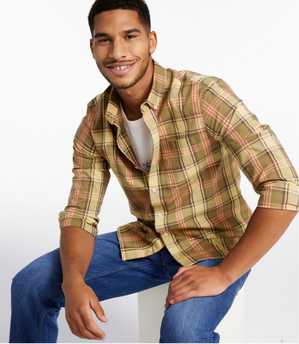 L.L.BeanMen's Signature Stretch Poplin Shirt, Long-Sleeve, Slim Fit
