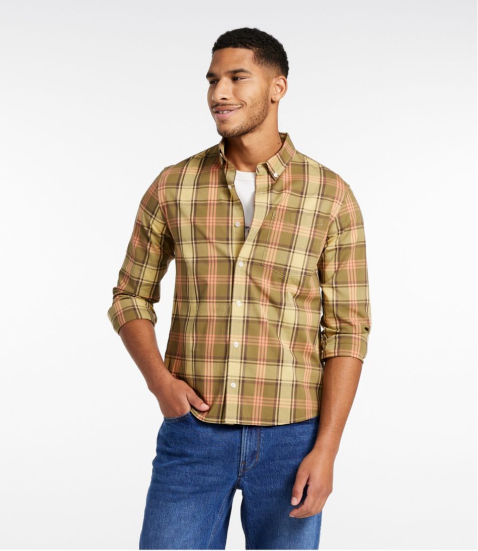 L.L.BeanMen's Signature Stretch Poplin Shirt, Long-Sleeve, Slim Fit