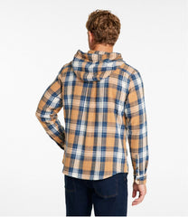 L.L.BeanMen's 1912 Field Flannel Shirt, Hooded, Slightly Fitted Untucked Fit, Plaid