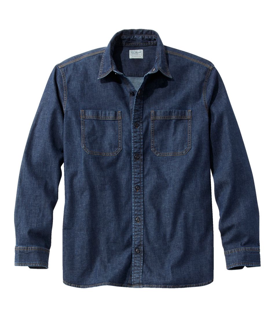 L.L.BeanMen's BeanFlex® Denim Shirt, Traditional Untucked Fit