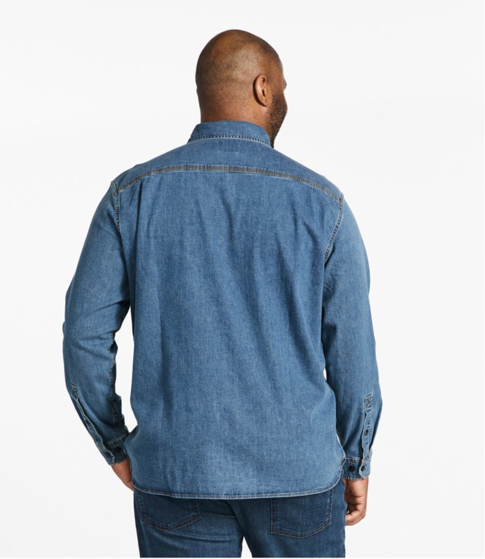 L.L.BeanMen's BeanFlex® Denim Shirt, Traditional Untucked Fit
