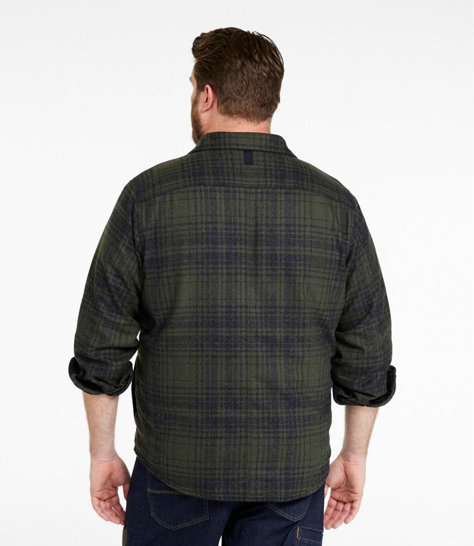 L.L.BeanMen's Maine Guide Lightweight Lined Wool Field Shirt, Plaid