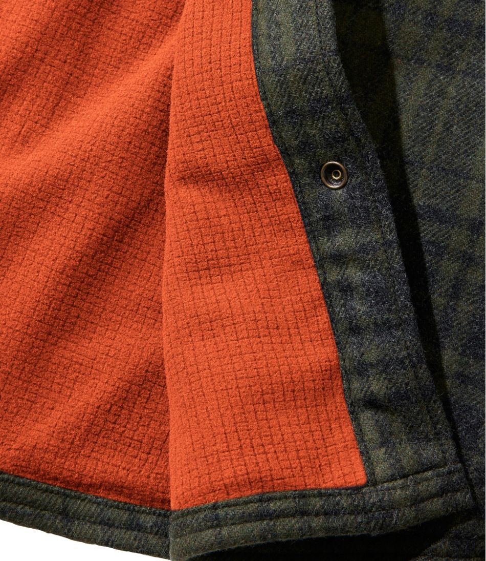L.L.BeanMen's Maine Guide Lightweight Lined Wool Field Shirt, Plaid