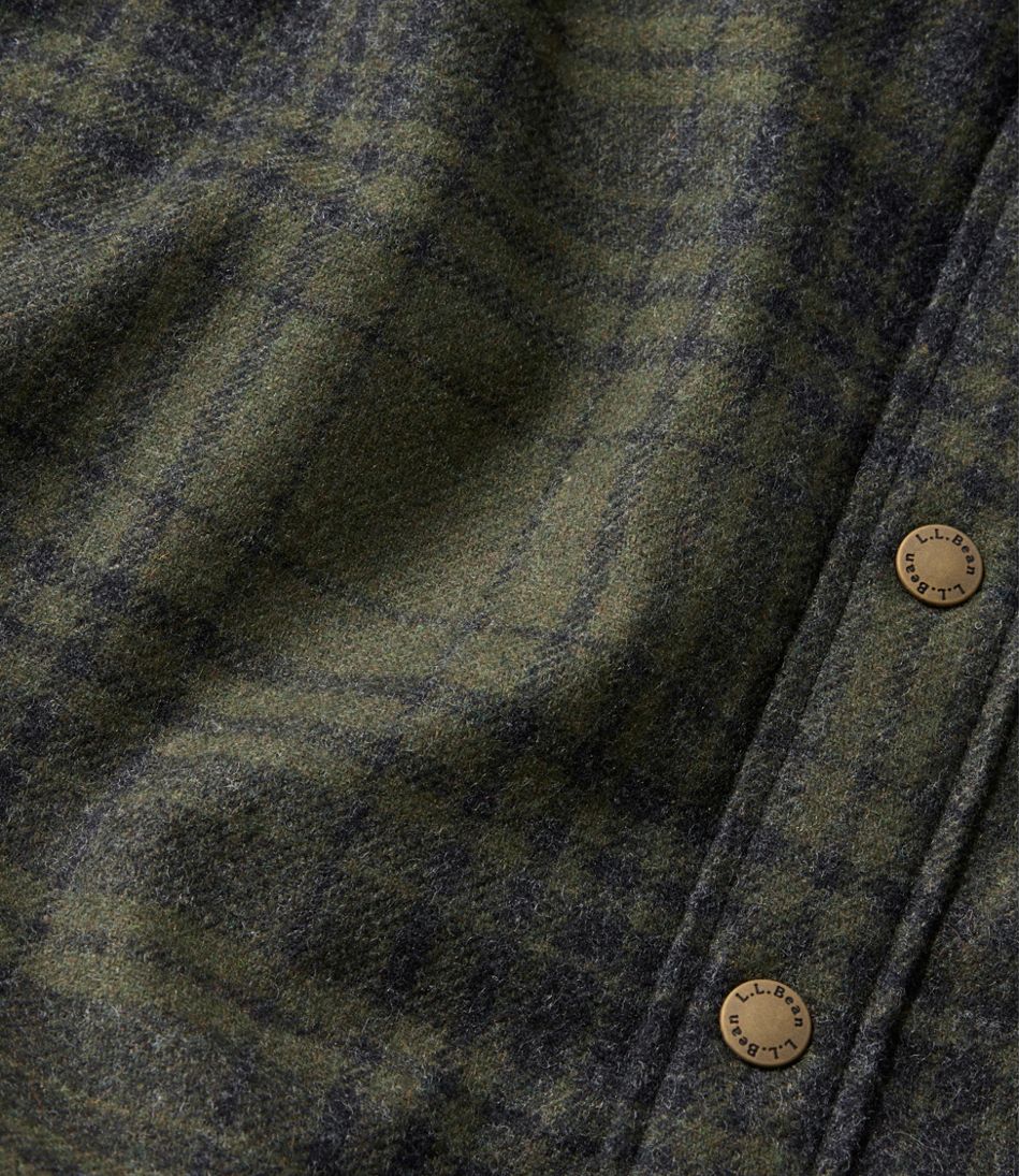 L.L.BeanMen's Maine Guide Lightweight Lined Wool Field Shirt, Plaid