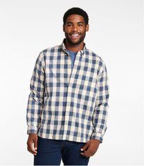L.L.BeanMen's Comfort Stretch® Chambray Shirt, Long-Sleeve, Slightly Fitted Untucked Fit, Plaid