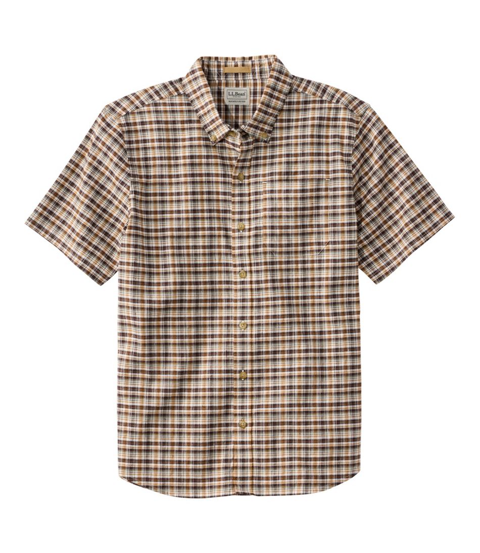L.L.BeanMen's Stonecoast Hemp Shirt, Short-Sleeve, Slightly Fitted Untucked Fit