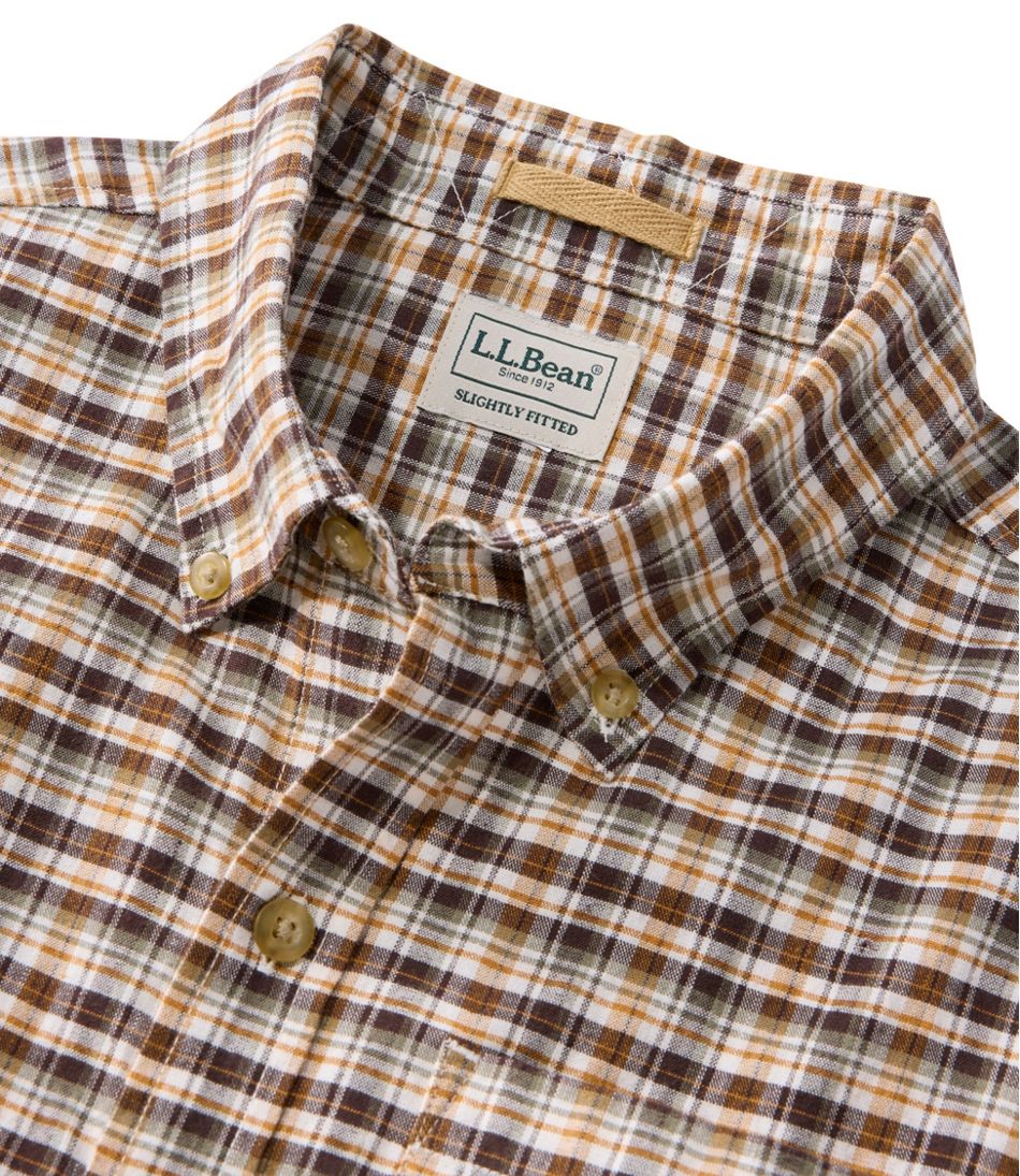 L.L.BeanMen's Stonecoast Hemp Shirt, Short-Sleeve, Slightly Fitted Untucked Fit