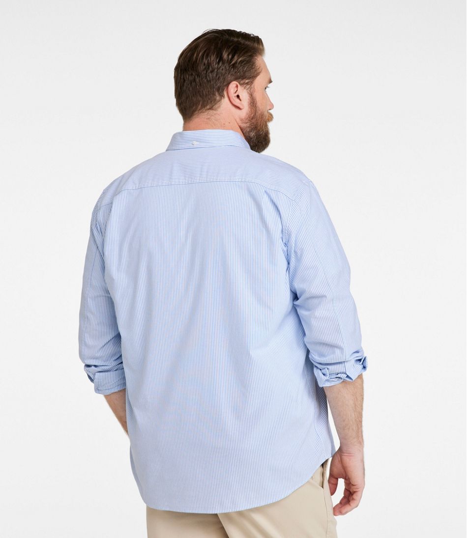 L.L.BeanMen's Comfort Stretch Oxford Shirt, Traditional Untucked Fit, Stripe